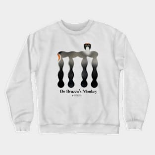 Bold monkey print "De brazza's monkey" Crewneck Sweatshirt